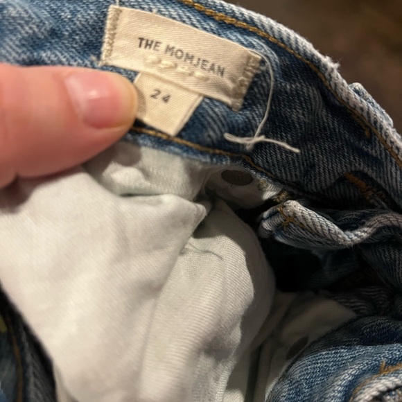 Madewell The Momjean in Melva Wash Size 24 - Picture 6 of 8